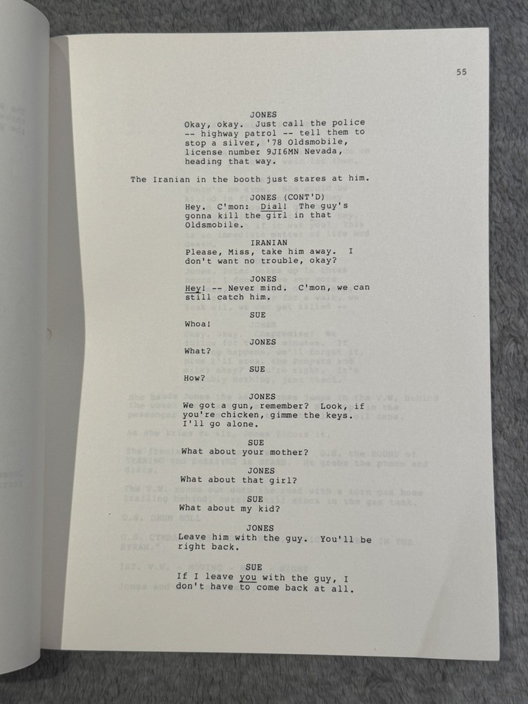 1987 "SOMETIMES JONES & THE ROAD " by Larry Hankin SCRIPT