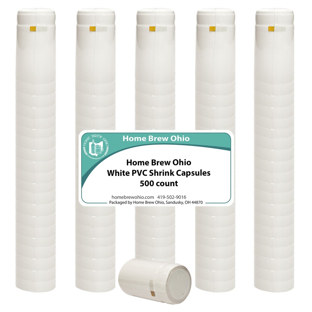 White PVC Shrink Capsules-500 Count