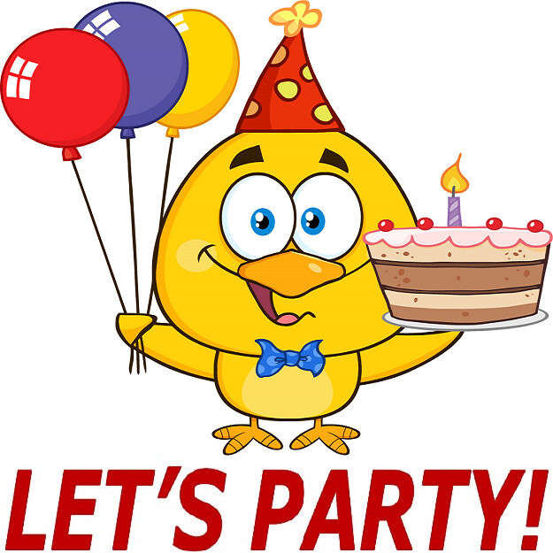 30 Custom Yellow Party Bird Personalized Address Labels