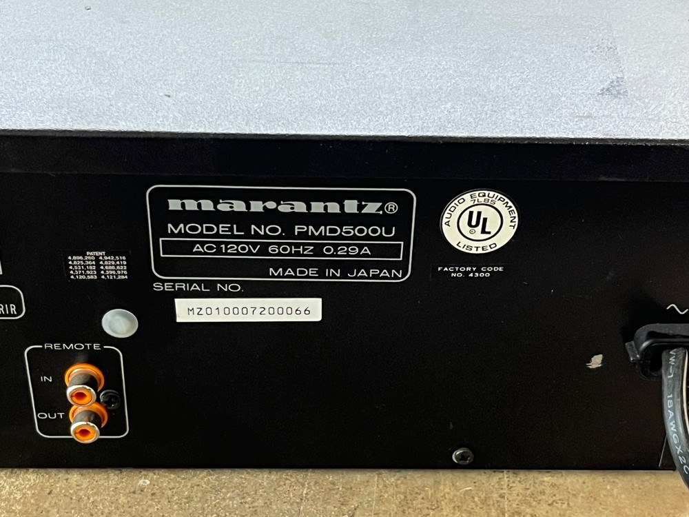 Marantz PMD500 Double Professional Cassette Recorder Deck