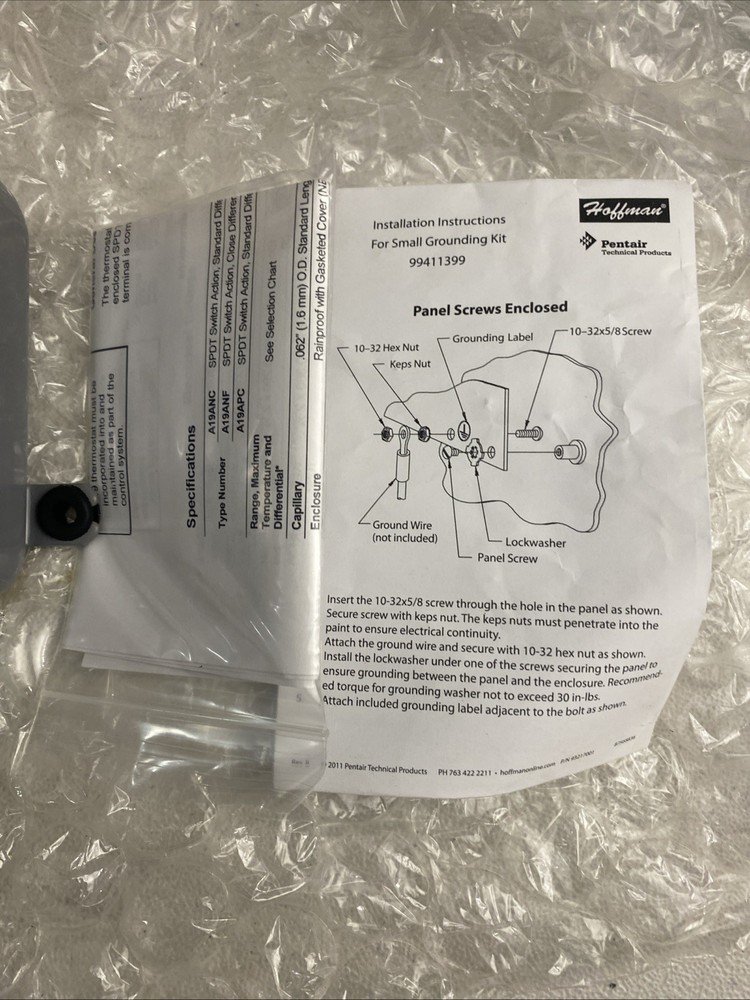 Baltimore Aircoil 310382 Thermostat A19ANC-25 Temperature Controller Switch Part