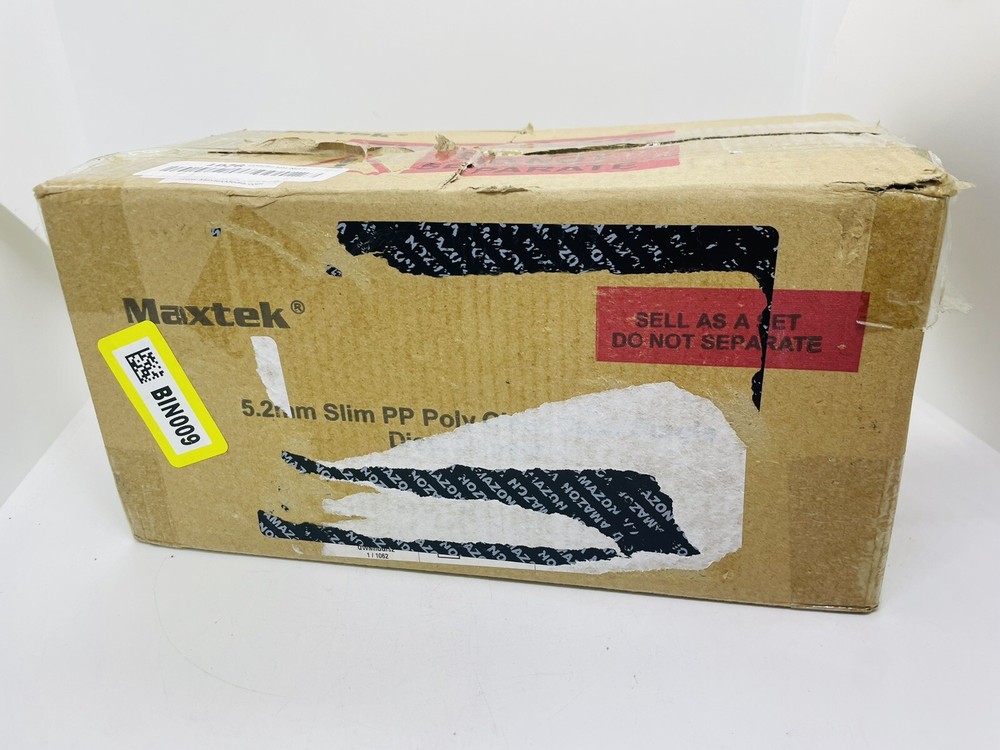 50 Pack 5.2 mm Slim Single White CD Case with Assembled White Tray