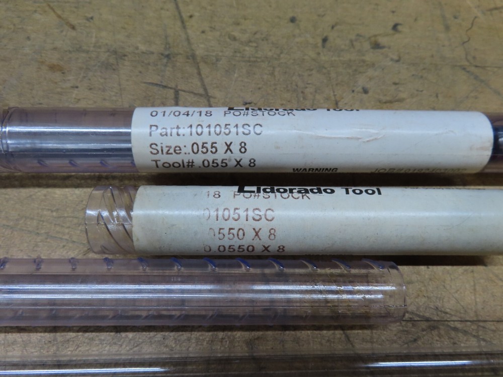 Eldorado 0.0550" X 8" coolant thru solid carbide gun drill 1/2" shank (@D48)