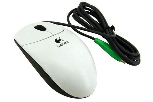 NEW Logitech Optical PS/2 PS2 Mouse Beige M-SBF69