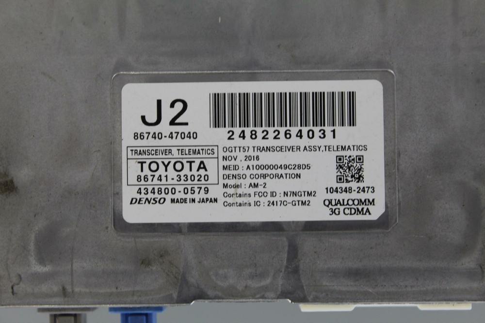 2014 2015 LEXUS ES300H TRANCEIVER TELEMATICS MODULE OEM