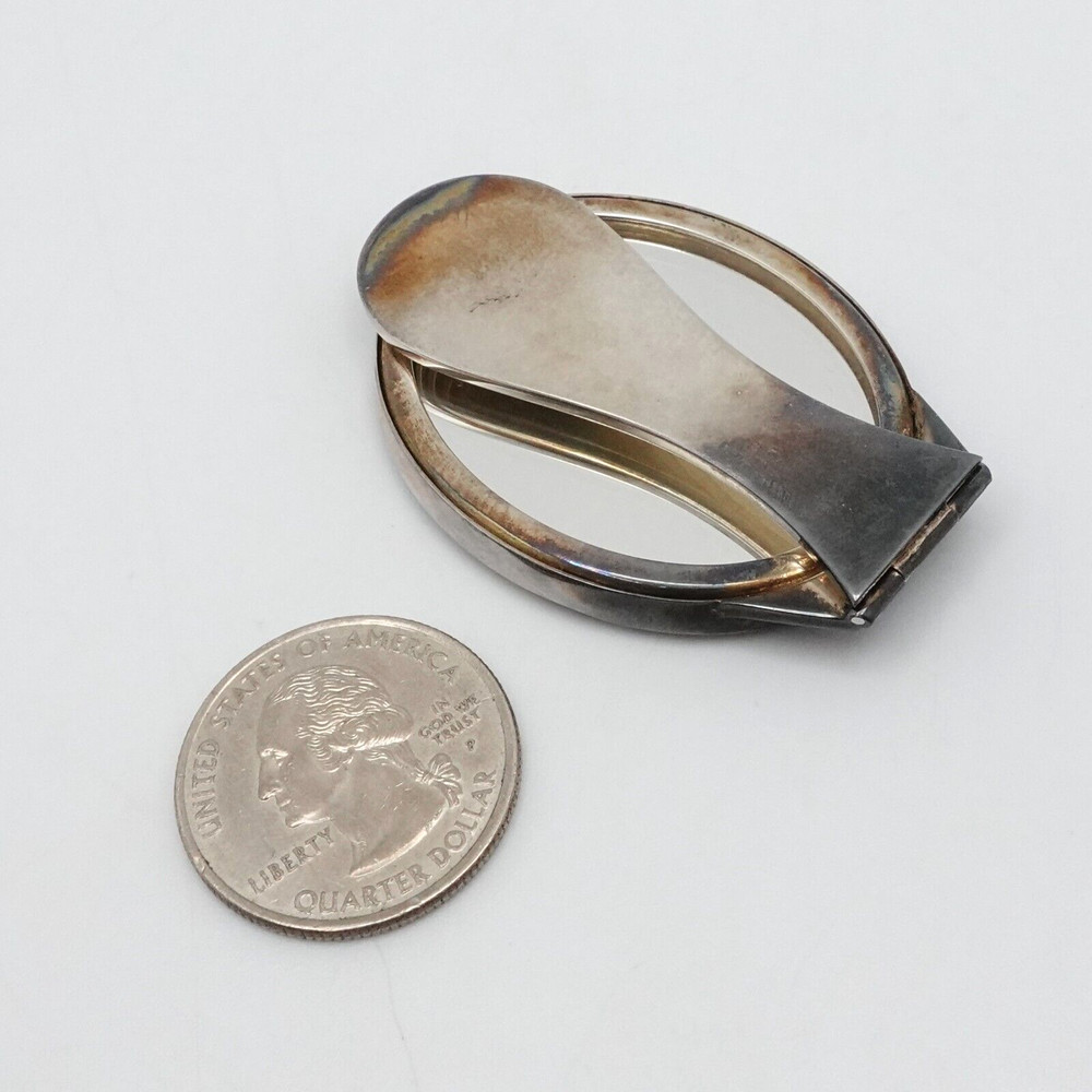 Tiffany & Co. Hand Held Folding Compact Travel Mirror 4"