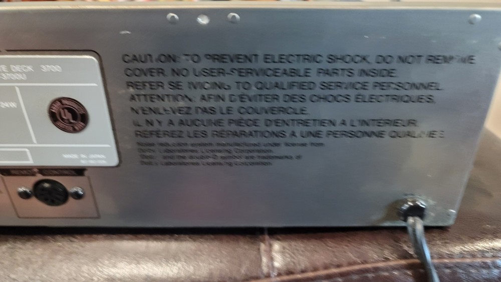 Aiwa AD 3700U Cassette Deck