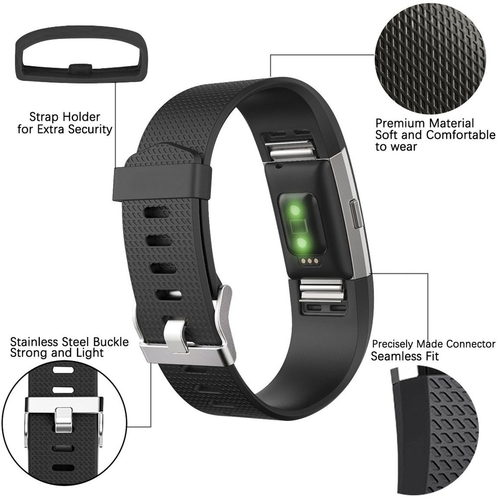 Maledan Bands Replacement Compatible with Large, Black/Slate Blue/Green