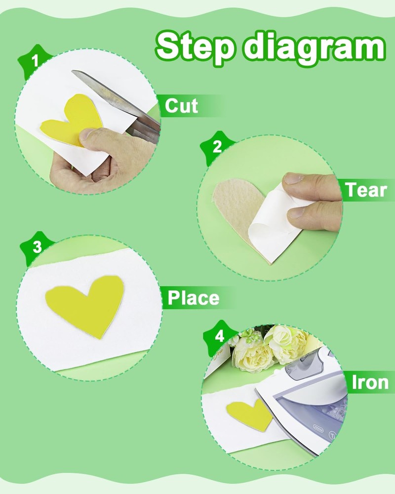 Double Sided Iron On Adhesive Sheets: 20 PCS Heavy Weight A4 Size Double-Side...