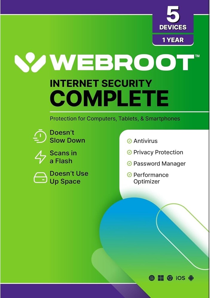 Internet Security Complete | Antivirus Software 2025 | 5 Device | 1 Year Keyc...