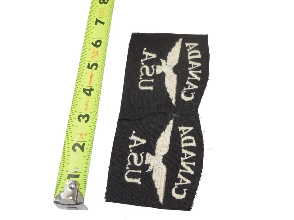 Original WWII USA Canada RCAF Patch Pair S25