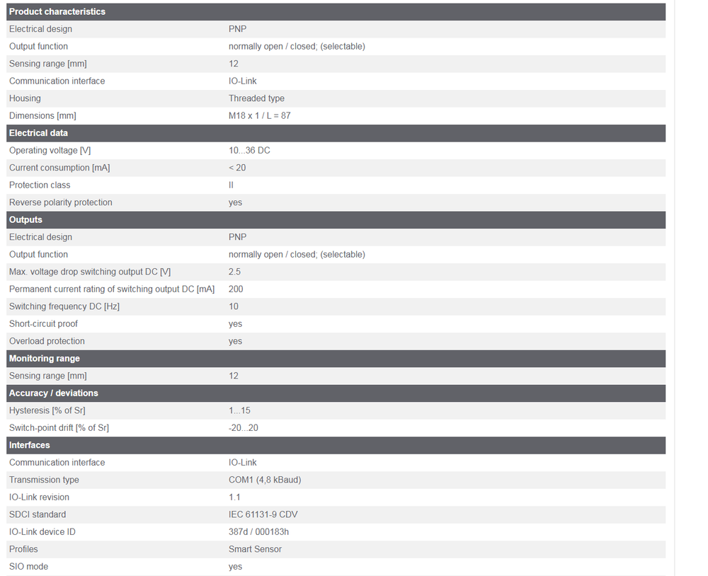 IFM KG5066 Capacitive Sensor Threaded Type 10...36 DC PNP New ✦KD
