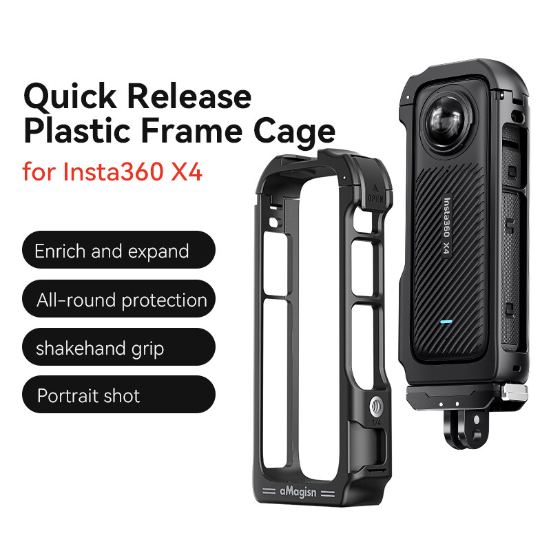 For Insta360 X4 Camera Quick Release Rabbit Cage Protection Frame Accessories