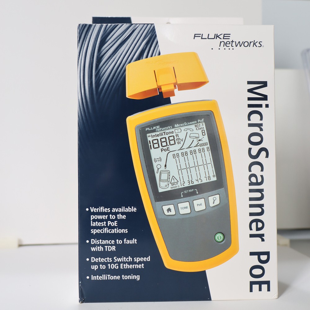 Fluke Networks MS-POE Cable Tester, Connector Type RJ45