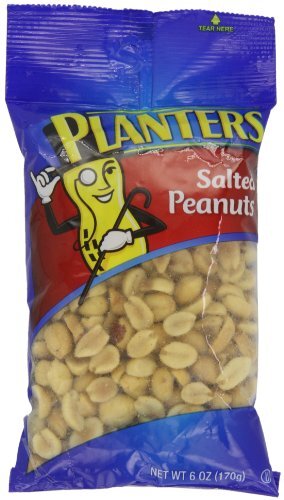 Planters Peanuts, Salted, 6-Ounce Package