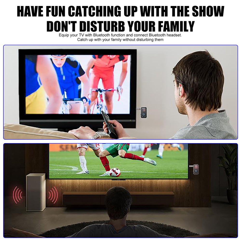 USB Wireless Bluetooth 5.3 Transmitter+Receiver for Car Music Audio Aux Adapter