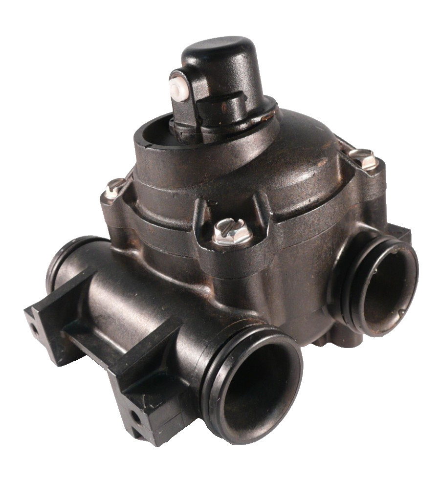 Fleck 2510 Right Angle Mechanical Paddle Wheel Turbine 3/4" Flow Meter Assembly