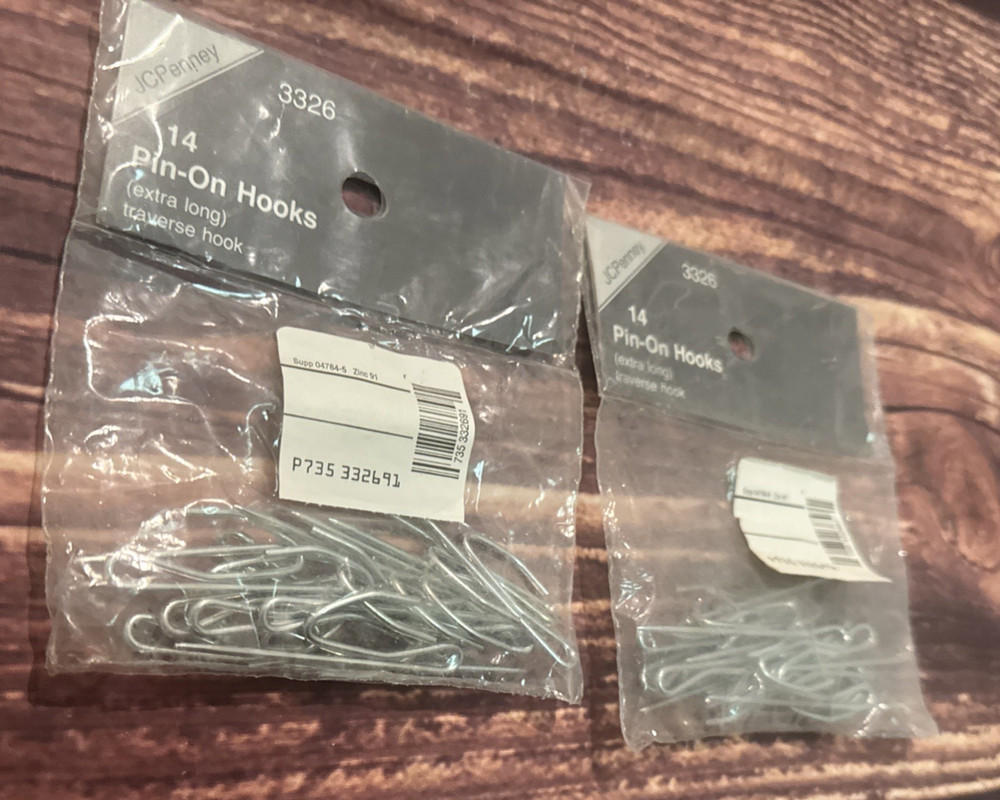 JCPenney 3326 14 Pin On Hooks Extra Long Traverse