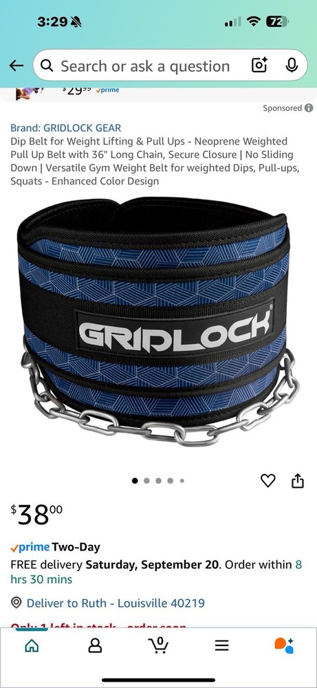 Gridlock Dip Weight Belt