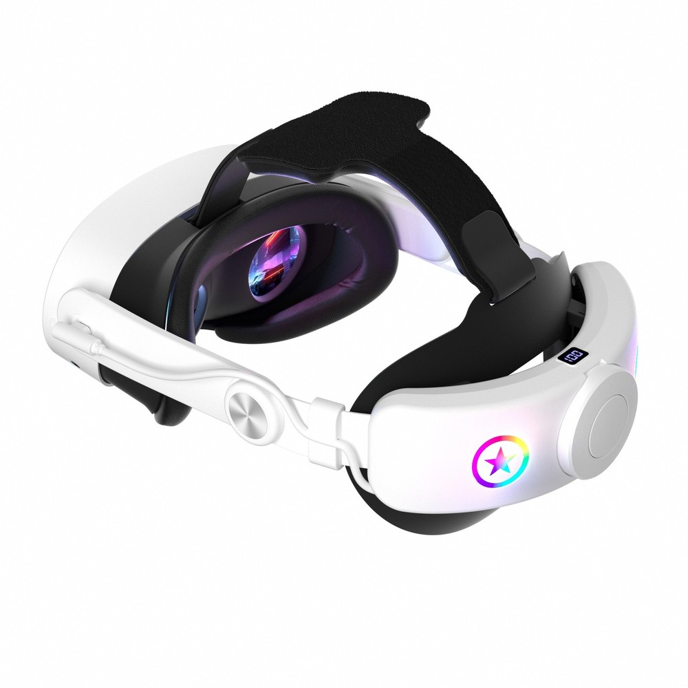 Charging Head Strap for Meta Quest 3/3S with LED Light 22W Fast Charge