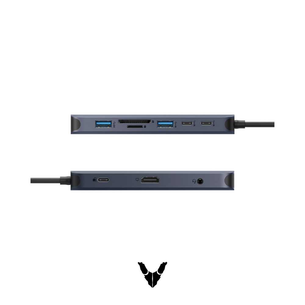 Hyper - HyperDrive Next 10 Port USB-C Hub- MacBook/PC - HD4005GL - Midnight Blue