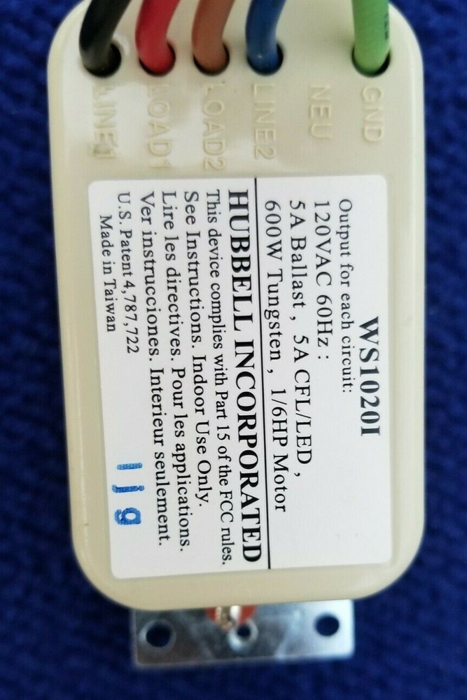 Occupancy Sensor HUBBELL WS1020I WS 1020I Kellems