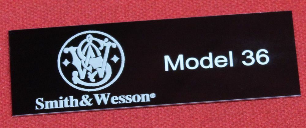Smith & Wesson Model 36 Display Case Plaque