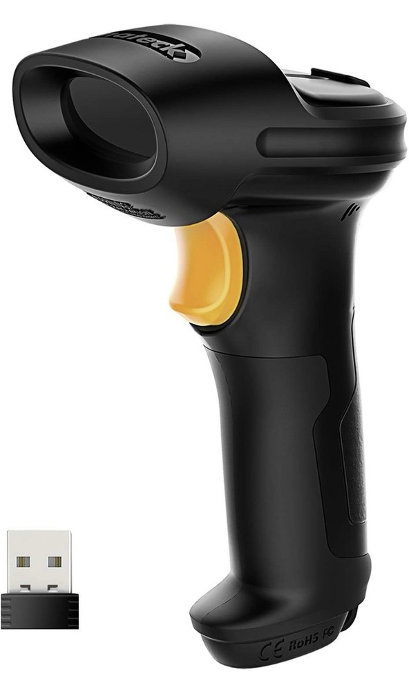Inateck BCST-60  Barcode Scanner Wireless Reader Gun 2.4GHz Automatic Scanning