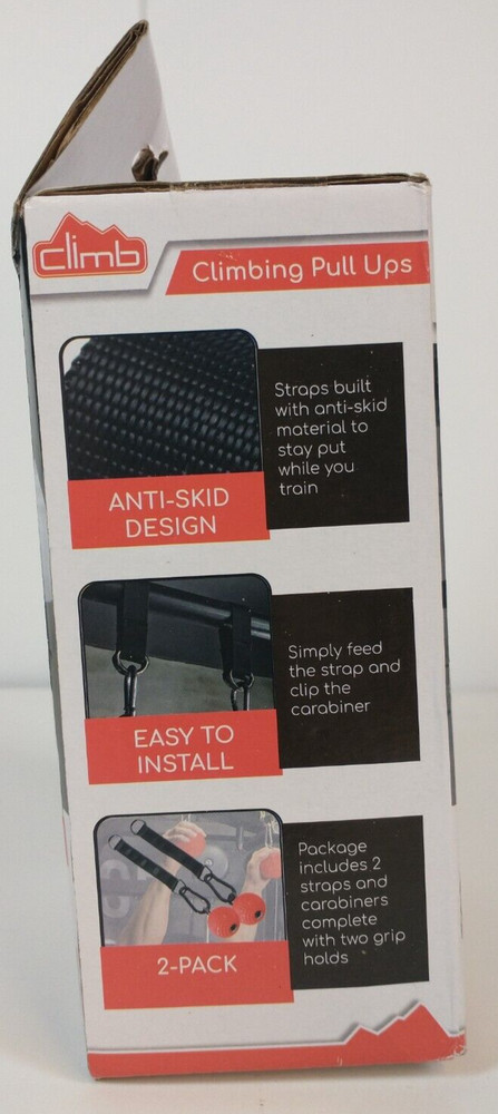 Climb brand - Climbing Pull Ups - 2-Pack - Anti-Skid straps