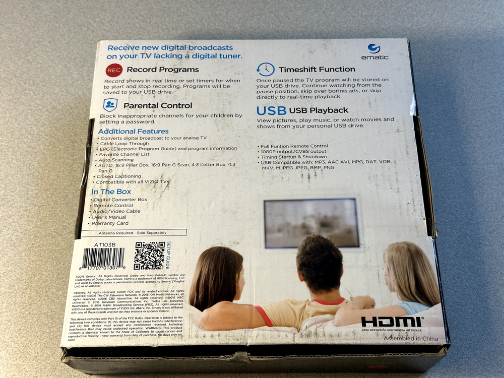 Ematic AT103B Digital Converter Box