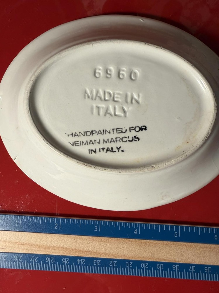 Italian Ceramic Platter, flower & mosaic cod39