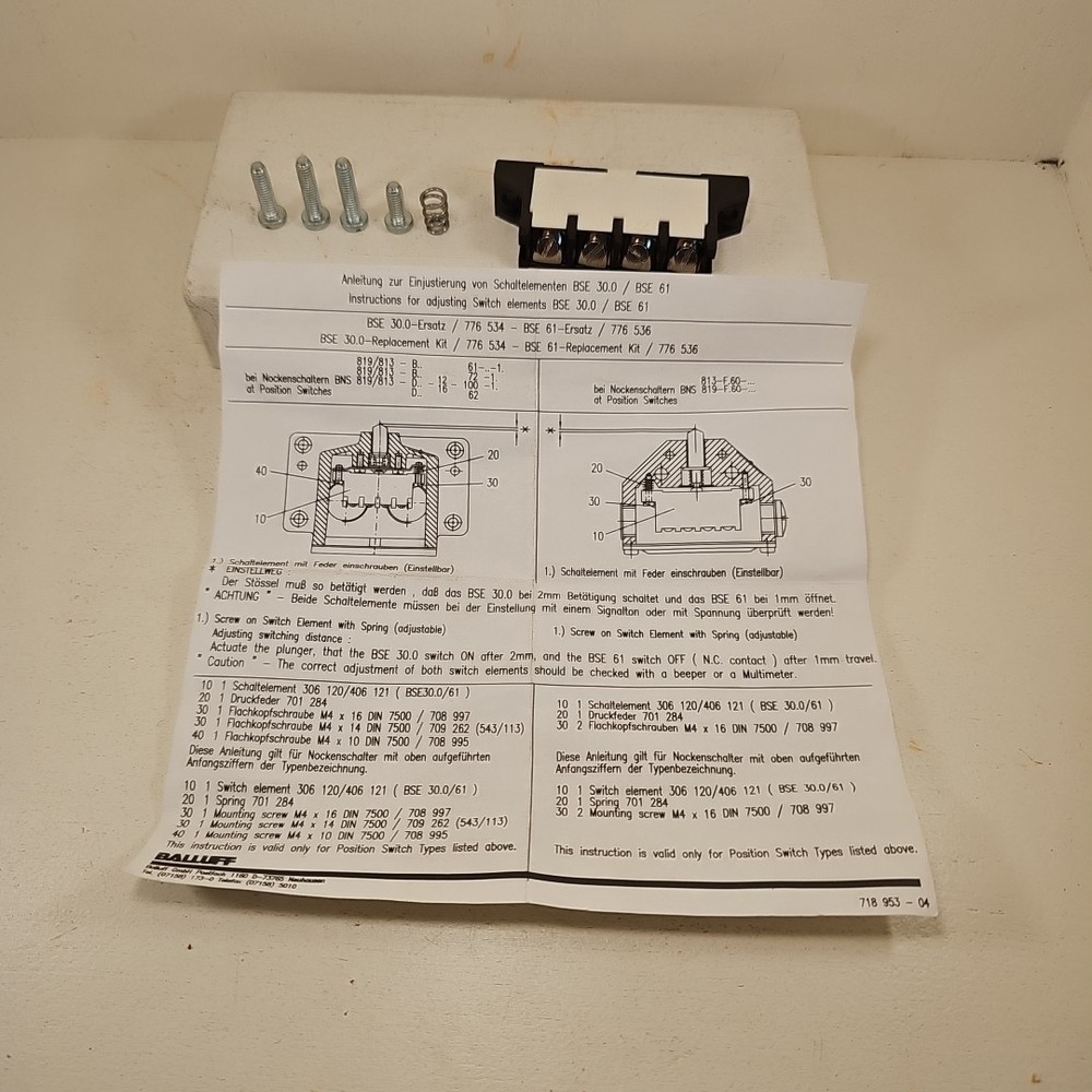 New 1PC for BALLUFF BSE 30.0 RK MECHANICAL SWITCH ELEMENT BSE0005