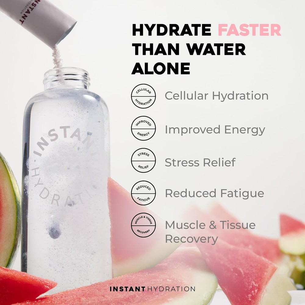 Instant Hydration Electrolytes Powder Packets - Watermelon Electrolyte Drink Mix