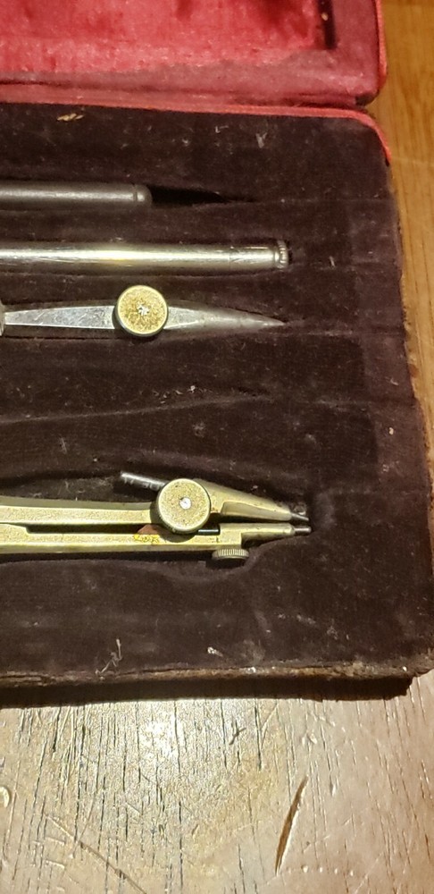 VINTAGE H COLE CO. DRAFTING TOOLS KIT COLUMBUS OHIO