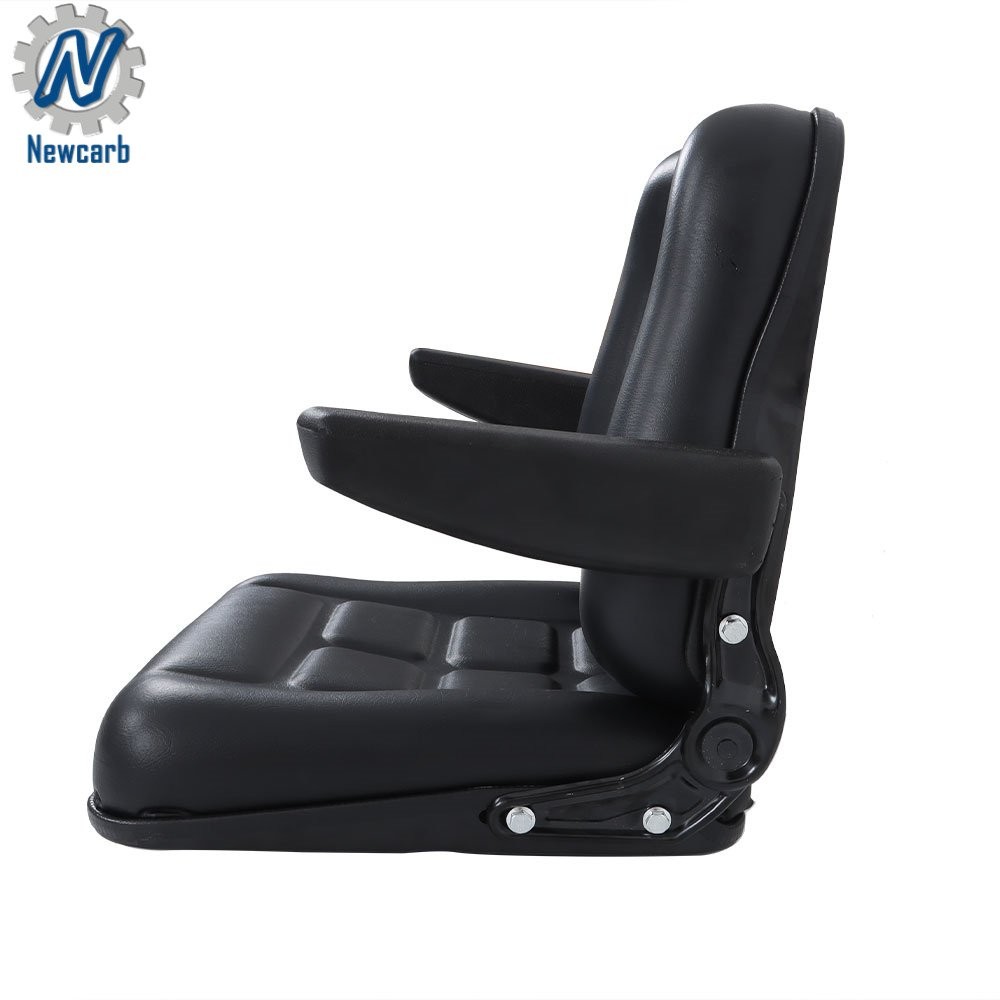Tractors Forklift Seat Universal With Adjustable Backrest Armrest Black Seat