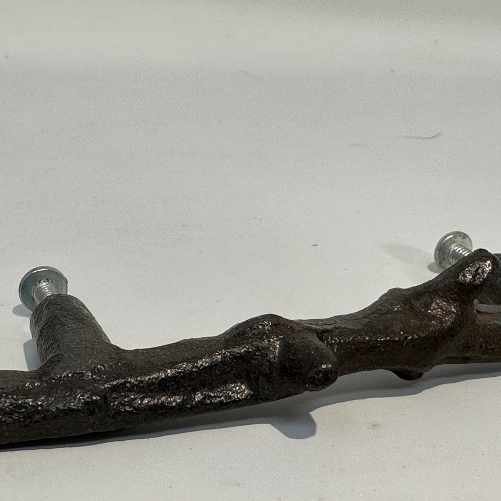 Vintage 3 Twig Cabinet Pulls aged bronze