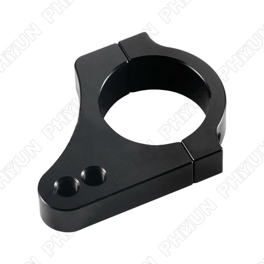 58mm Motorcycle Aluminium Steering Damper Fork Frame Mount Bracket Clamp Black