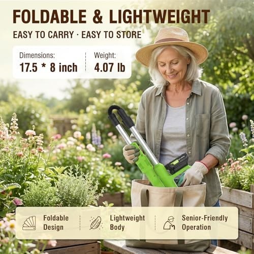 Electric Weed Puller Tool - Stand Up Weeding Tool, Long Handle, 3000+ Weeds, Gar
