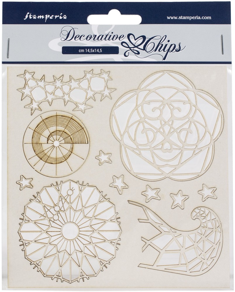 Stamperia Decorative Chips 5.5"X5.5" Arctic