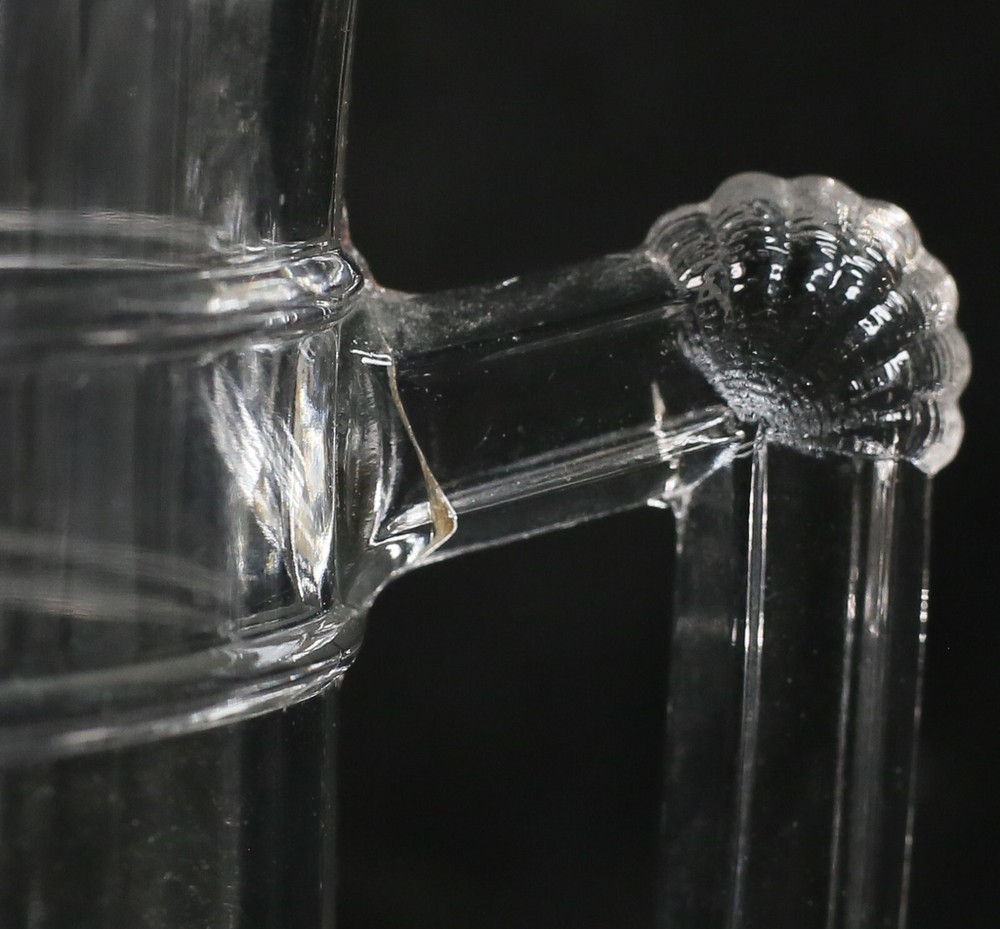 3 Pieces Pressed Glass