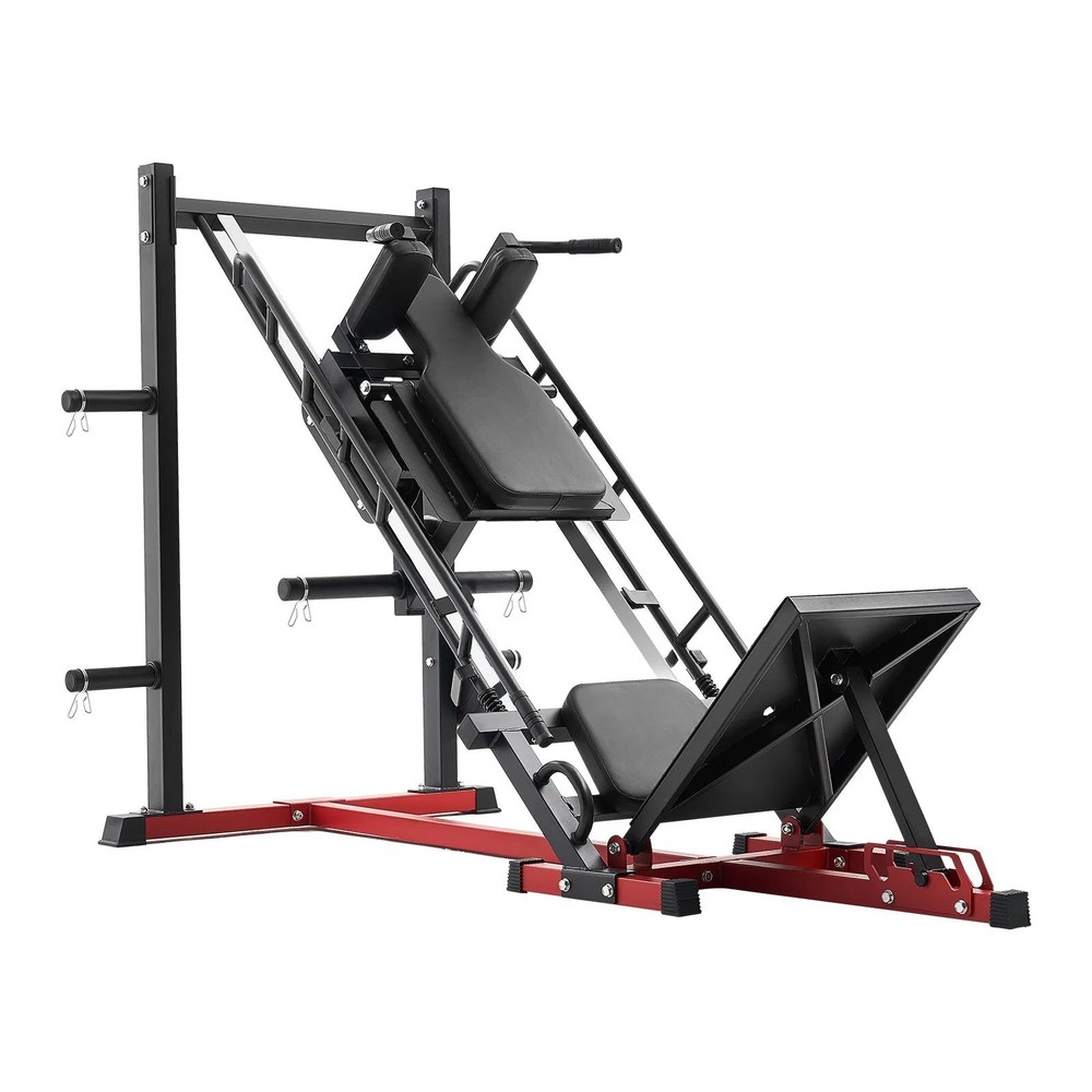 Leg Press Hack Squat Machine, Adjustable Leg Press Combo with Linear Bearing and
