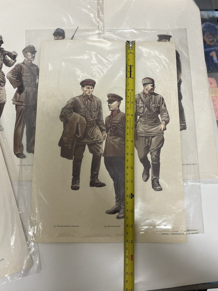 WW2 German Uniform Sheets Pictures Documents Great Display 11x18