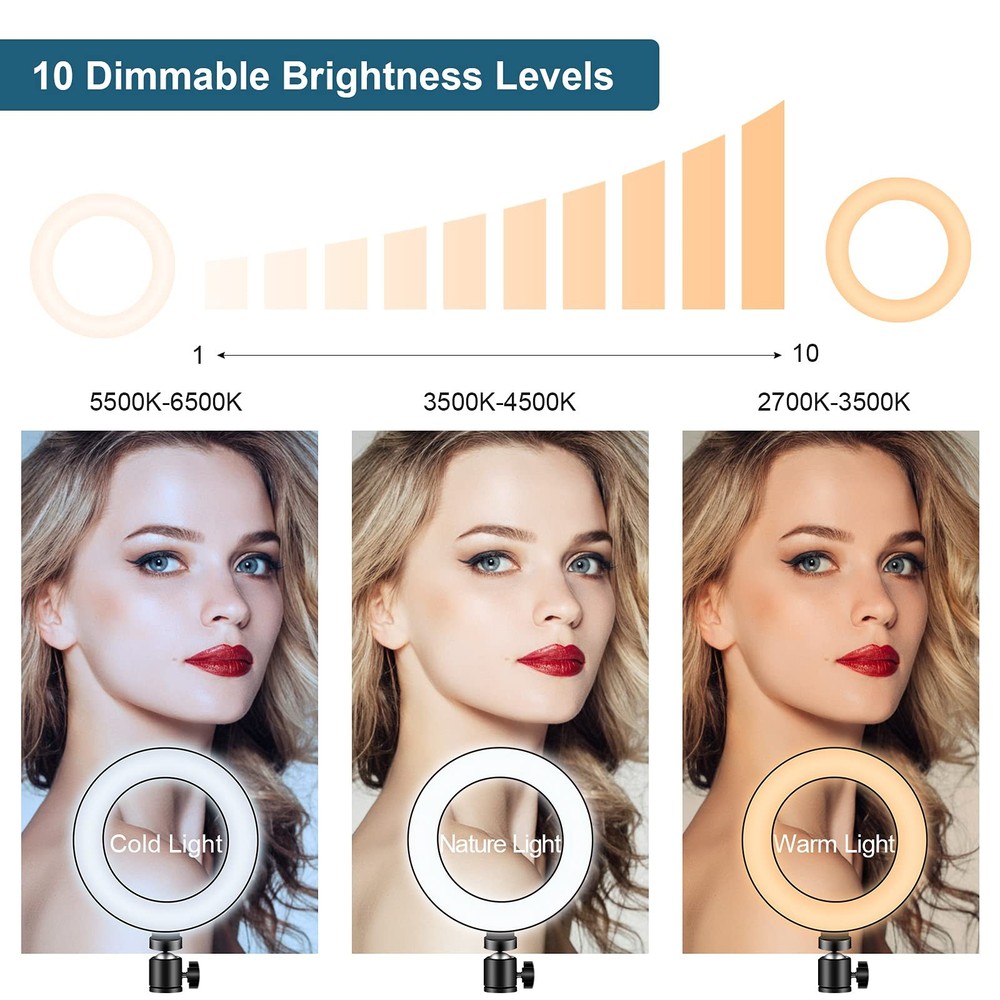 Video Conference Lighting Kit, LED Ring Light for Webcam Lighting, 3 Light Mo...