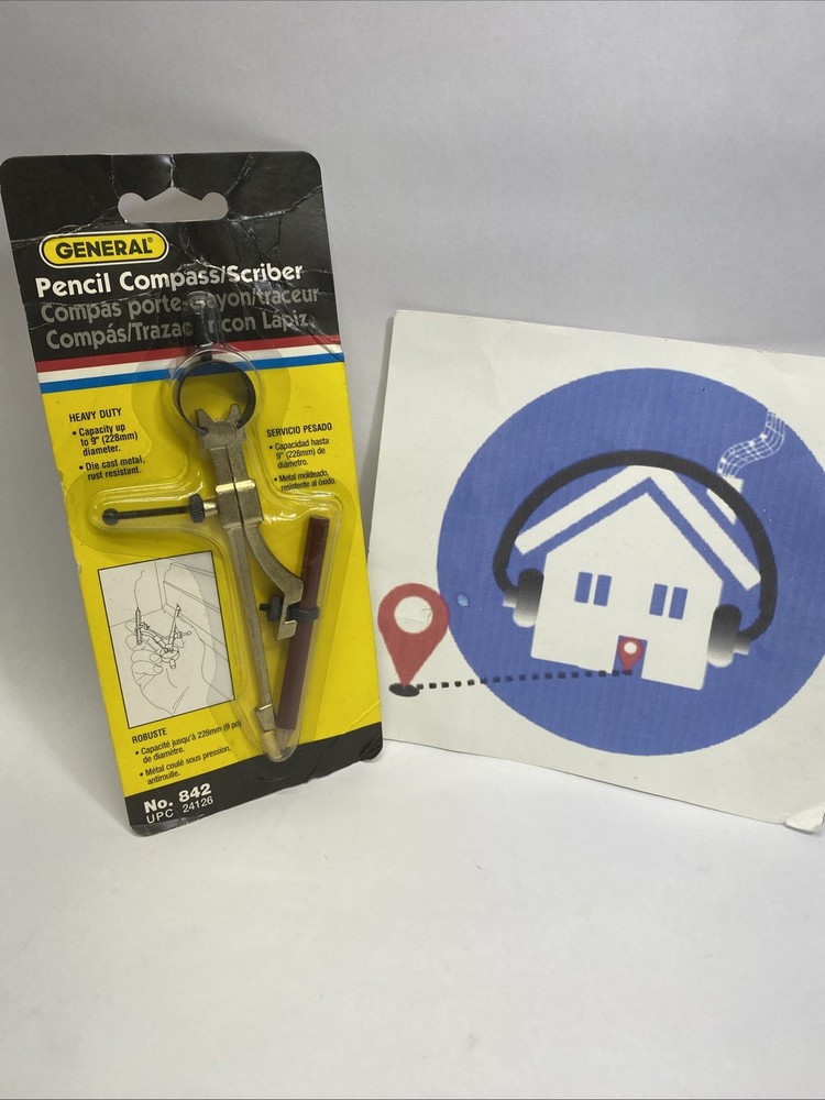 VINTAGE NEW! 2005 GENERAL TOOLS 842 PENCIL COMPASS SCRIBER
