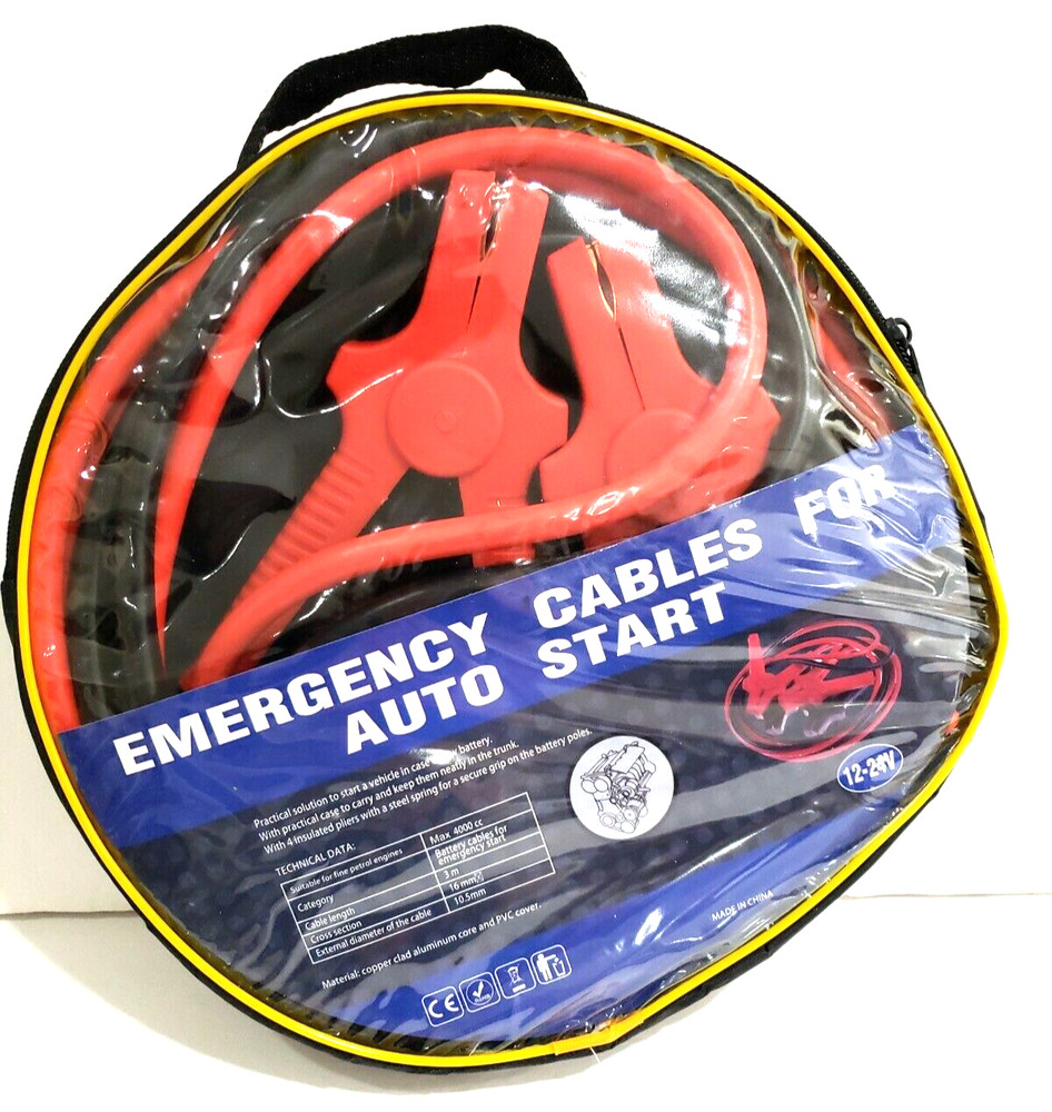 Emergency Jumper Cables for Auto Start Battery Cables