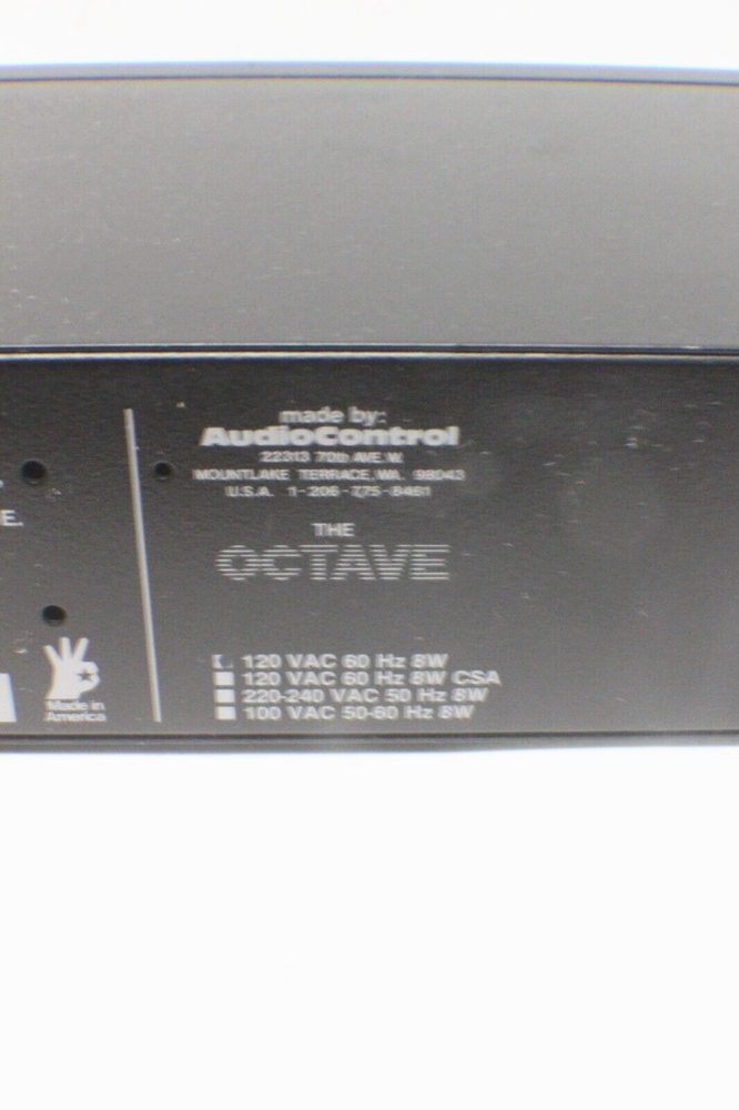 Audio Control Octave Stereo Equalizer Subsonic Filter Stereo