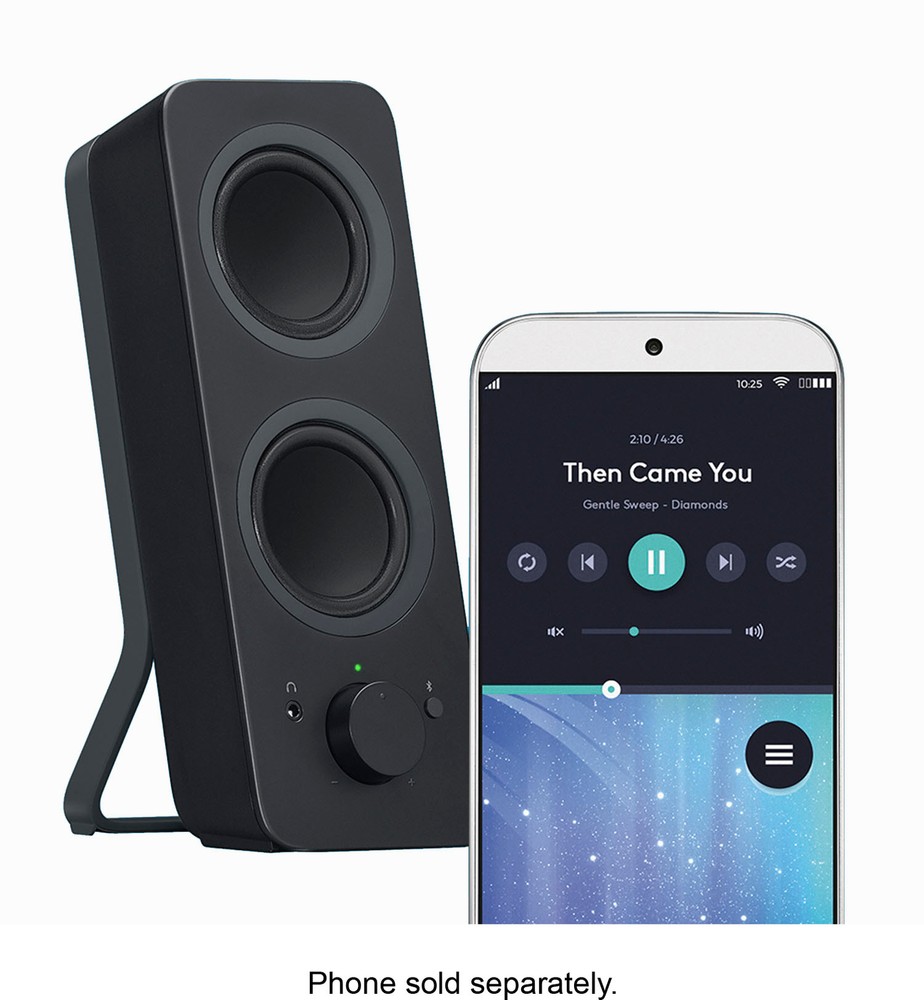 Logitech - Z207 2.0 Bluetooth Stereo Computer Speakers - Black