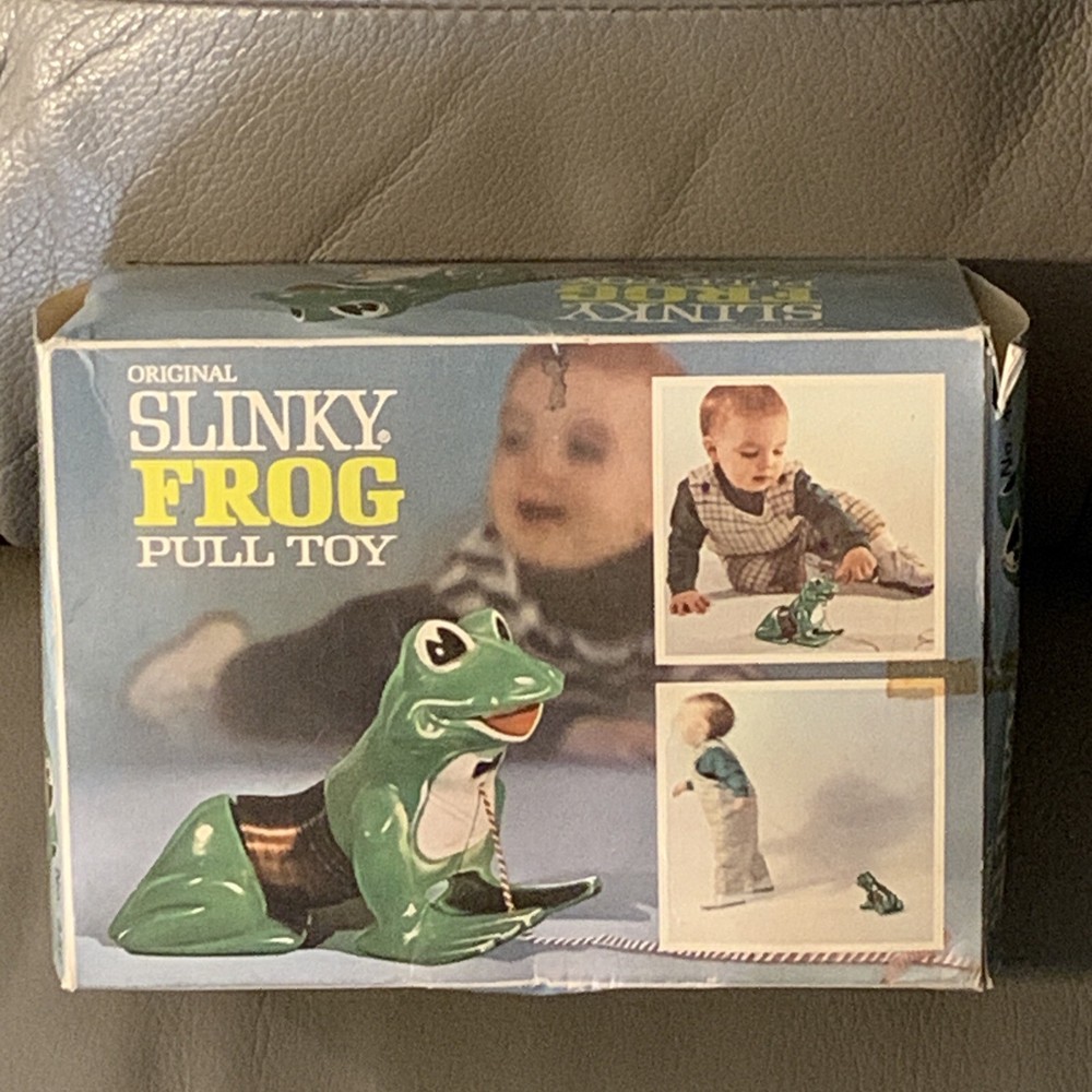 Vintage Original Slinky Frog Pull Toy #440