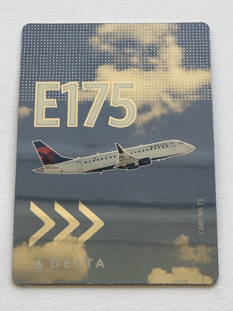 RARE Delta Airlines E175 Pilot Trading Card No. 73