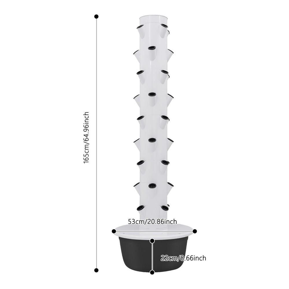 9-Tier Vertical Hydroponics Growing Tower System 36-Plant Capacity Indoor Hydrop
